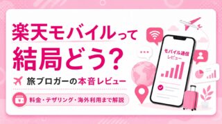 【楽天モバイル】って結局どう？旅ブロガーの僕がメリット・注意点・実体験まで本音でまとめました【2026年版】