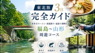 東北旅 3日完全ガイド|喜多方ラーメン・渓流釣り・温泉で満喫する 福島~山形周遊コース