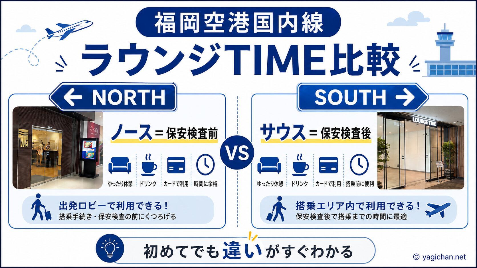 【福岡空港国内線ラウンジ】TIMEノースとサウスの場所・料金・注意点まとめ