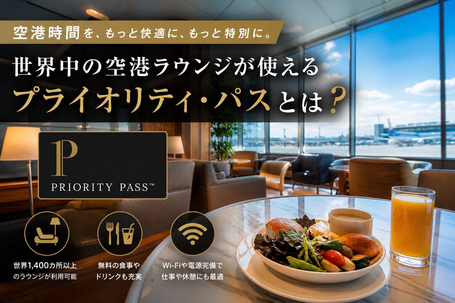 【Priority Pass】世界中の空港ラウンジが使える仕組みを解説